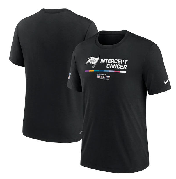 Men's Tampa Bay Buccaneers 2022 Black Crucial Catch Performance T-Shirt Men's Tampa Bay Buccaneers 2022 Black Crucial Catch Performance T-Shirt